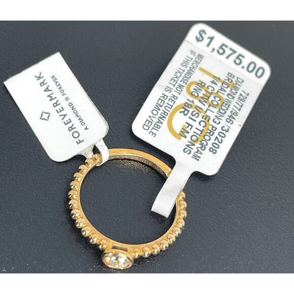 De Beers Forevermark Natural Diamond Solid 18K Rose Gold Ring (1/4 ct.) SZ 7 NWT - Picture 8 of 16